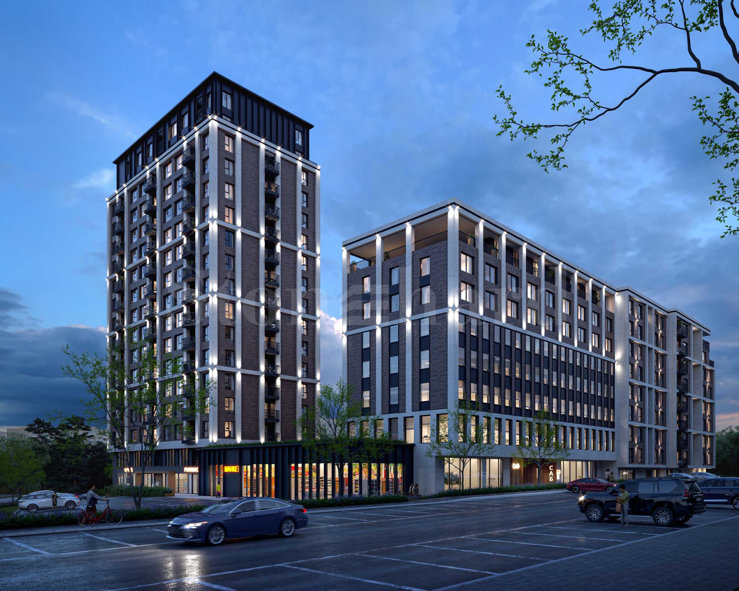 Apartments in a new complex with a modern vision in 